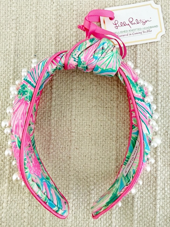 Lilly Pulitzer Pearl Embellished Knotted Headband Featured in Coming in Hot main image 5